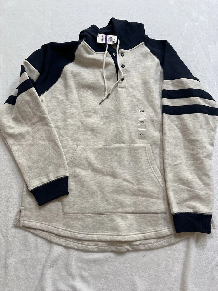 Sudadera con capucha American Rag Henley para hombre talla XX grande creada para Macys  Foto 1 de 4