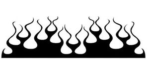 FLAME HOOD #54 DECAL VINYL GRAPHIC CAR TRUCK AUTO SUV VAN SEMI CROSS OVER BLAZE - Picture 1 of 2
