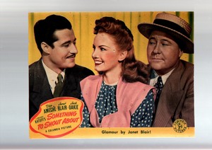 SOMETHING TO SHOUT ABOUT-JANET BLAIR-1943-LOBBY CARD FR/G