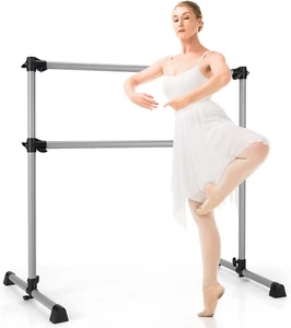 4FT Ballet Barre Portable, Freestanding Double Ballet Barre Height Adjustable wi - Picture 1 of 9