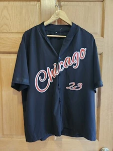 Vintage Rare Chicago Bulls Baseball Jersey Michael Jordan Air Jordan Medium - Picture 1 of 3