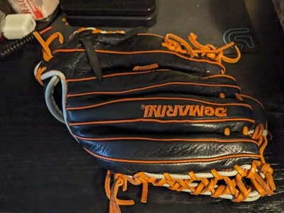 "Guante de softbol trapecio naranja y negro DeMarini Insane 12,5"" lanzamiento a la derecha" Foto 1 de 4