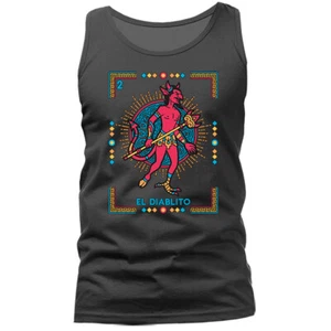 EL DIABLITO MEXICAN LOTERIA CARD GRAPHIC TANK TOP - Imagen 1 de 11