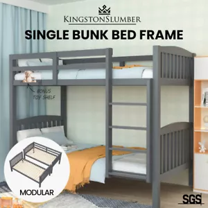 KINGSTON SLUMBER Bunk Bed White Solid Pine Wood Modular Wooden for Kids - Picture 1 of 12
