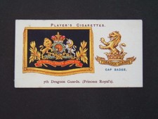 John Player's Drum Banners & Cap Badges (1924) - # 10 7th Dragoon Guards