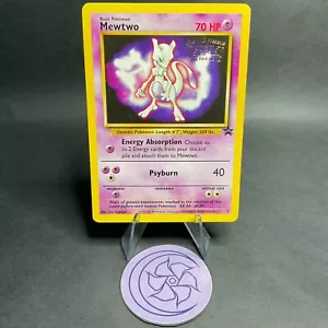 Mewtwo - WotC Black Star Promo 3 - Pokemon The First Movie Stamp - 1999 - LP - Imagen 1 de 6