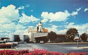 Postal vintage cromada THE DUNES HOTEL Las Vegas, NV Casino Roadside c1960 - Imagen 1 de 2