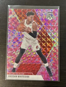 HASSAN WHITESIDE NBA Trail Blazers 2019-20 Panini Mosaic Pink Camo #55 - Picture 1 of 1
