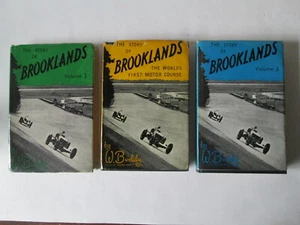 The Story of Brooklands x 3 volumes by William Boddy. Brooklands motor course. - Imagen 1 de 11