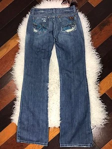 Jeans JOE'S vintage serie 1971 denim blu ricamato invecchiato donna tg W 26 - Foto 1 di 6