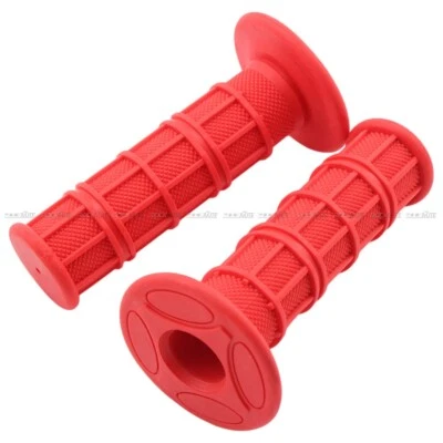 Motorcycle Handle Bar Grip Hand Grips 7/8" 22mm For YAMAHA Street Sport Bike Red - Image 1 of 4