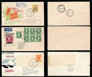 AUSTRALIA 1955-61 FDCs + FLIGHT ILLUSTRATED ENVELOPE - Picture 1 of 3