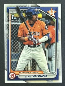 ESMIL VALENCIA 2024 Bowman 1st Paper Prospect #BP-75 Houston Astros - Picture 1 of 2