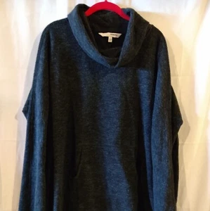 Neu Sonoma Damen Pullover anthrazitgrau Wasserfallausschnitt Oberteil Größe XXL - Bild 1 von 10