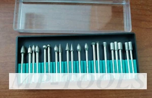 SET 20 FRESE DIAMANTATE GAMBO 3 mm PUNTE LAVORAZIONI PER DREMEL MINI TRAPANO - Foto 1 di 5