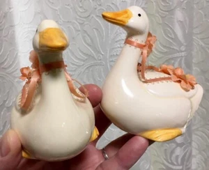 Vintage Lefton 80er Gänse Salz Pfeffer S&P Streuer Set Cottagecore - Bild 1 von 3