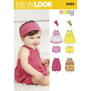 New Look Sewing Pattern 6293 Babies' Romper, Dress, Panties and Headband - Picture 1 of 5