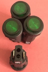 1Pc INDICATOR LED ULTRA BRIGHT GREEN 5V; 0.156 IN. HOLE; BLACK NYLON; 5002-52QC - Picture 1 of 2