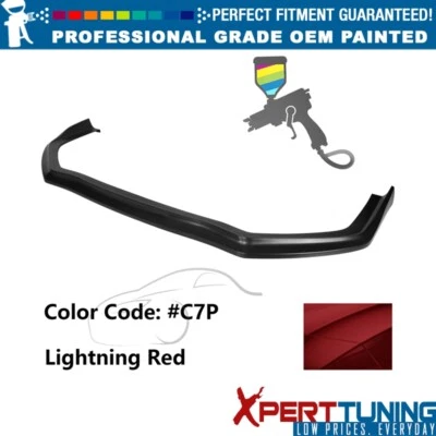 Fits 15-17 Subaru WRX & WRX STI CS Style Front Bumper Lip PP #C7P Lightning Red Foto 1 de 4