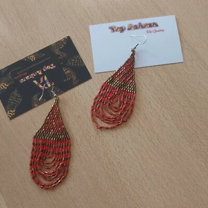 Perlenohrringe Rocaille multicolor Perlen Traditionelle Ohrringe. - Bild 1 von 3