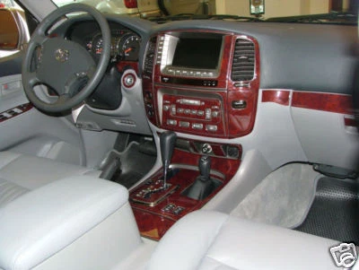 JUEGO DE MOLDURAS DE TABLERO DE MADERA INTERIOR TOYOTA LAND CRUISER 2003 03 2004 2005 2006 2007 Foto 1 de 4