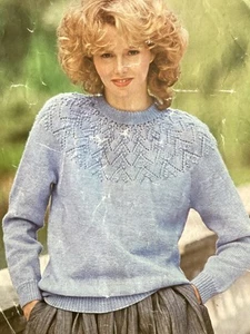 Ladies Vintage 4ply Sweater Knitting Pattern. Used - Picture 1 of 2