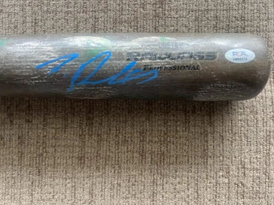 Dalton Rushing Signed GAME USED Rawlings Baseball Bat Dodgers Prospect Auto PSA - Image 1 of 2
