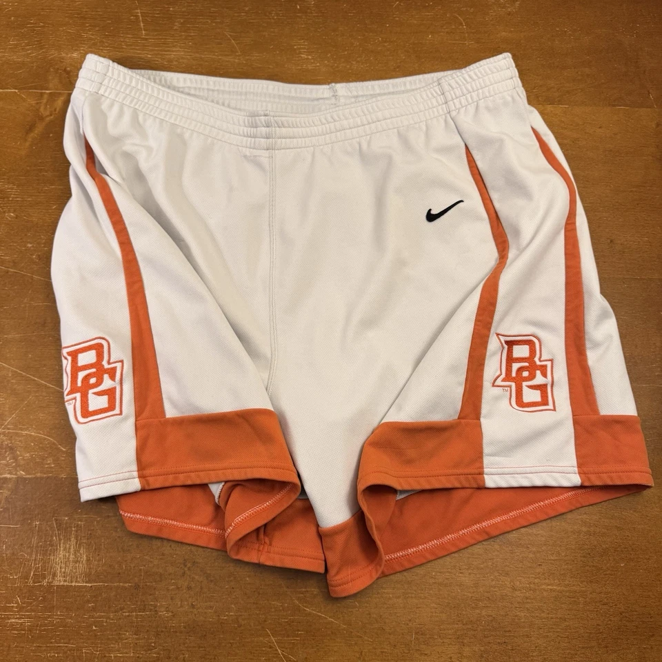VINTAGE Bowling Green State Falcons Shorts Mens 3XL White Team Issued Nike - Image 1 of 4