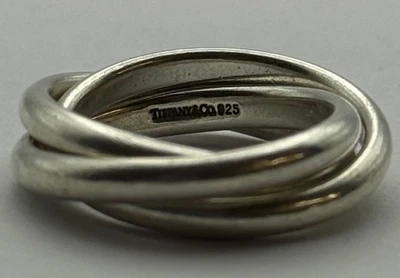 Tiffany & Co. Sterling Silver 925 Trinity Ring US Size 4 (47). 8.6g, 2.75mm, NR - Image 1 of 4