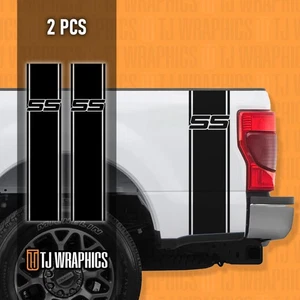 2 Pcs  Chevy SS Truck Bed Side Stripe Decal Fits Ram Ford F150 Toyota - Bild 1 von 6