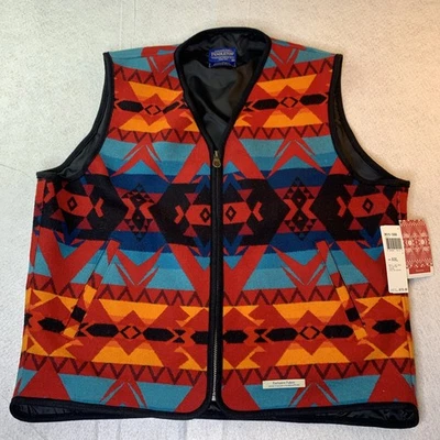 Pendleton Western Wear Wool Vest Socorro Pattern XXL NWT USA Virgin Wool - Image 1 of 4