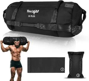 Yes4All Workout Sandbags, Heavy Duty Sandbags - Black - M - Picture 1 of 8