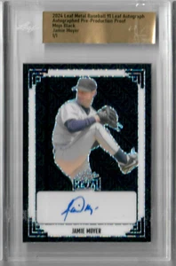 2024 Leaf Metal '91 JAMIE MOYER Mojo Black #1/1 Pre-Production AUTO BGS Mets - Picture 1 of 1