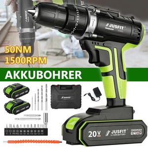 Akku-Schlagbohrschrauber Akkuschrauber Set in Koffer Mit 2 2000mAh Akkus de - Bild 1 von 17