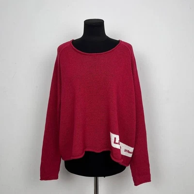 Suéter Tejido Rundholz Rojo Crop Cuadrado Gran Tamaño Avant Garde Diseñador Talla S Foto 1 de 4