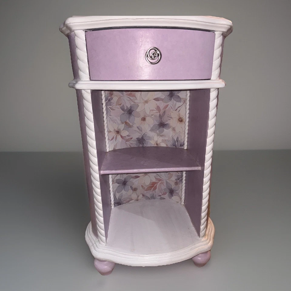 Lavender Side Table with Drawer - Image 1 of 4