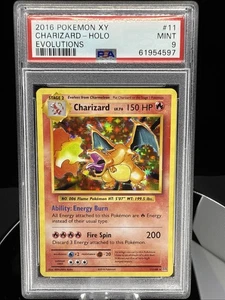 2016 POKEMON XY EVOLUTIONS #11 CHARIZARD-HOLO PSA 9 - Picture 1 of 2