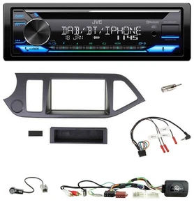 JVC Bluetooth Lenkrad USB DAB CD Autoradio für Kia Picanto ab 2011 USB AUX ohne - Bild 1 von 11