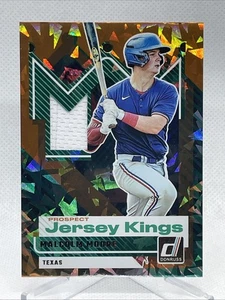 2025 Donruss Malcolm Moore Jersey Kings Orange Ice Patch #PJK-MM Texas Rangers - Picture 1 of 2