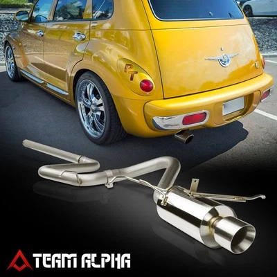 Fits 2001-2006 Chrysler PT Cruiser[4" BEVELED TIP MUFFLER]Catback Exhaust System - Image 1 of 4