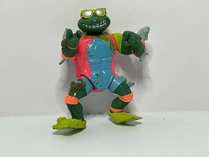 Vintage 1990 TMNT Teenage Mutant Ninja Turtles Mike The Sewer Surfer Figura solo 4" - Foto 1 di 4