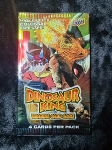 Dinosaur King TCG CCG Unopened 4 card booster pack upper deck DKCG series 1 - Picture 1 of 3