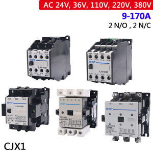 CJX1 AC Contactor 9-170A 24/36/100/220/380V Coil Voltage 2 Normal Open & Closed