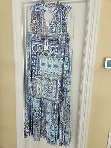 Vestido Chico's para mujer azul cachemir tienda vestido sin mangas talla 2 (L - 12) nuevo con etiquetas - Imagen 1 de 9