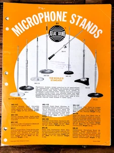 Atlas Sound 1978 Soportes de micrófono Accesorios Adaptadores 3 pg Folleto desplegable *Original* - Imagen 1 de 1
