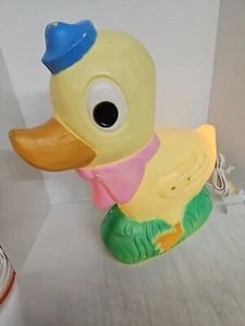Blow Mold Duck Lighted Union Products Decor Vtg Spring Easter Don Featherstone - Picture 1 of 14