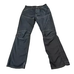VOI Mens Jeans Straight Leg Double Knee Dark Blue Patchwork VTG Y2K W31 L32 * - Picture 1 of 14