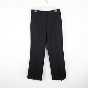 Talbots Dress Pants Womens Size 6 Black Stretch Straight Leg Pockets Career - Picture 1 of 12