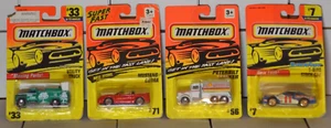 MATCHBOX Lot of 4, Utility Truck, Mustang Cobra, Peterbilt, T Bird (0483) - Picture 1 of 2