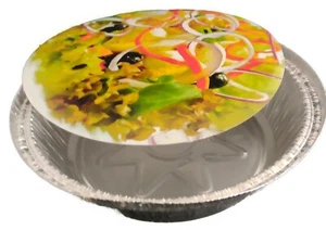 100 Aluschalen C801/430770 mit bedruckten Deckeln. Motiv: Gemischter Salat - Bild 1 von 1